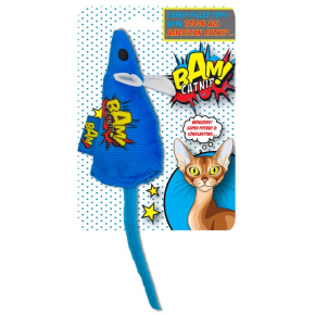 BAM Catnip Blue Mouse Cat Toy